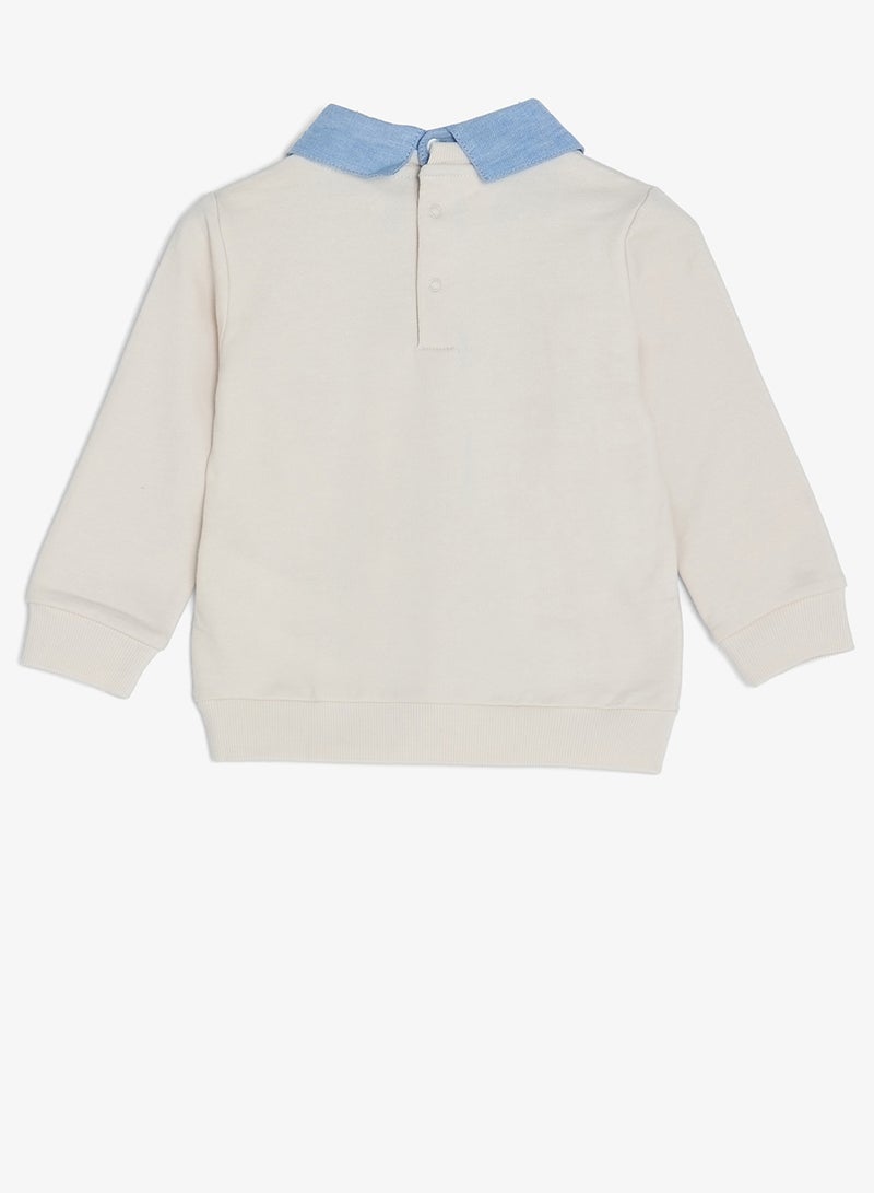 GUESS Infant Crew Neck Top And Denim Pants Set - Image 3